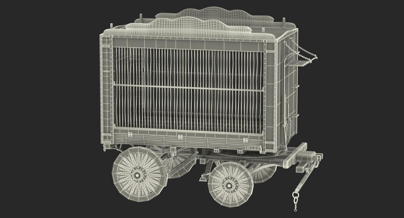 3D model Antique Circus Wagon