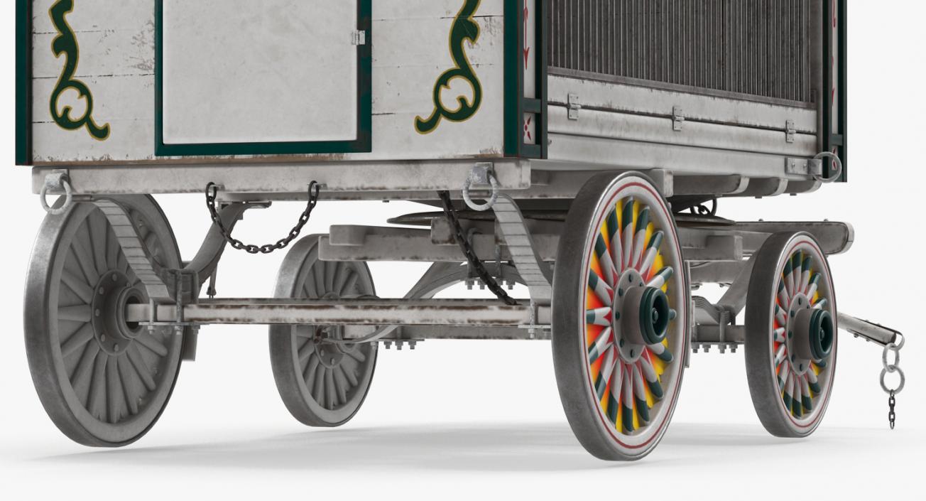 3D model Antique Circus Wagon