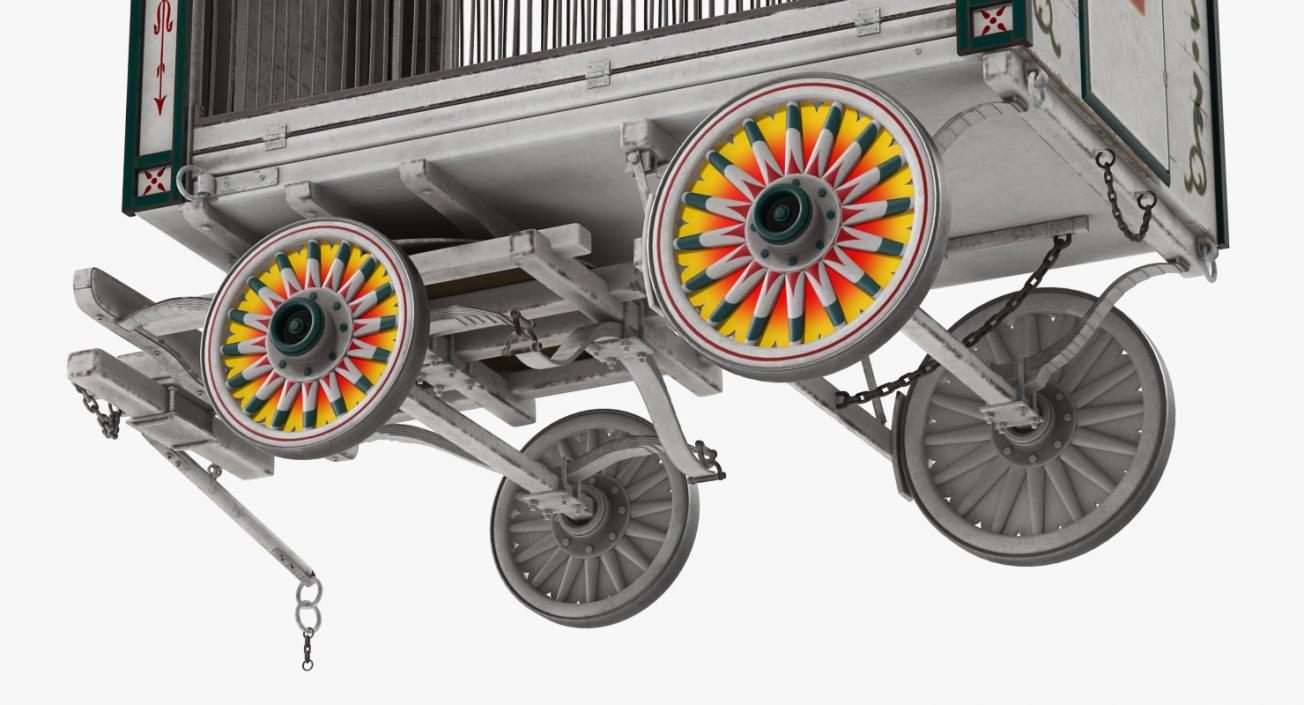 3D model Antique Circus Wagon