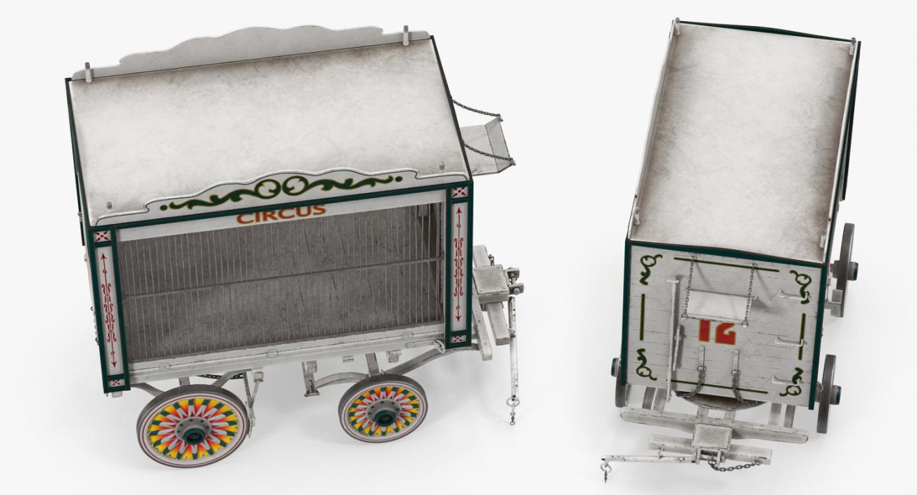 3D model Antique Circus Wagon