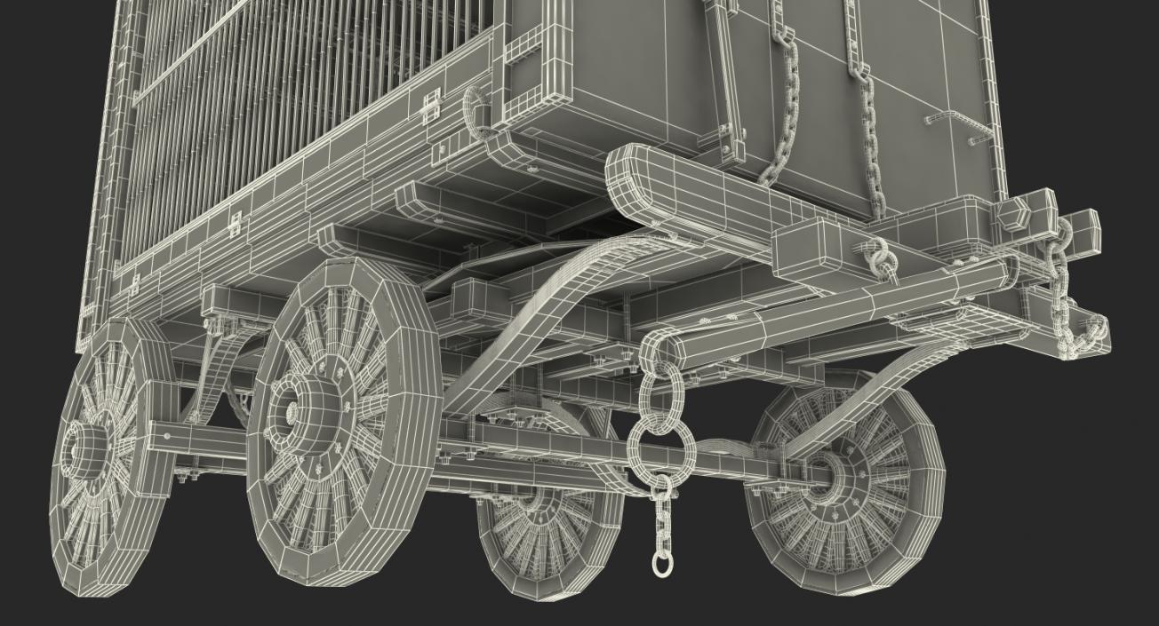 3D model Antique Circus Wagon