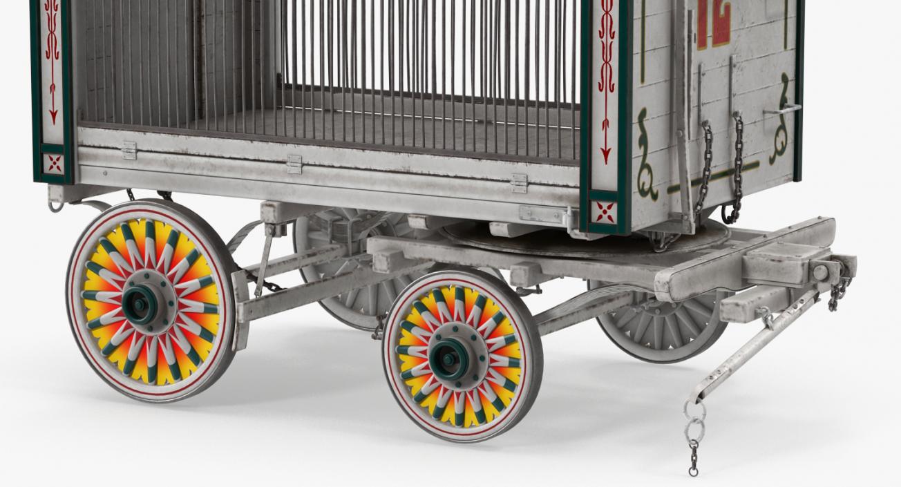 3D model Antique Circus Wagon