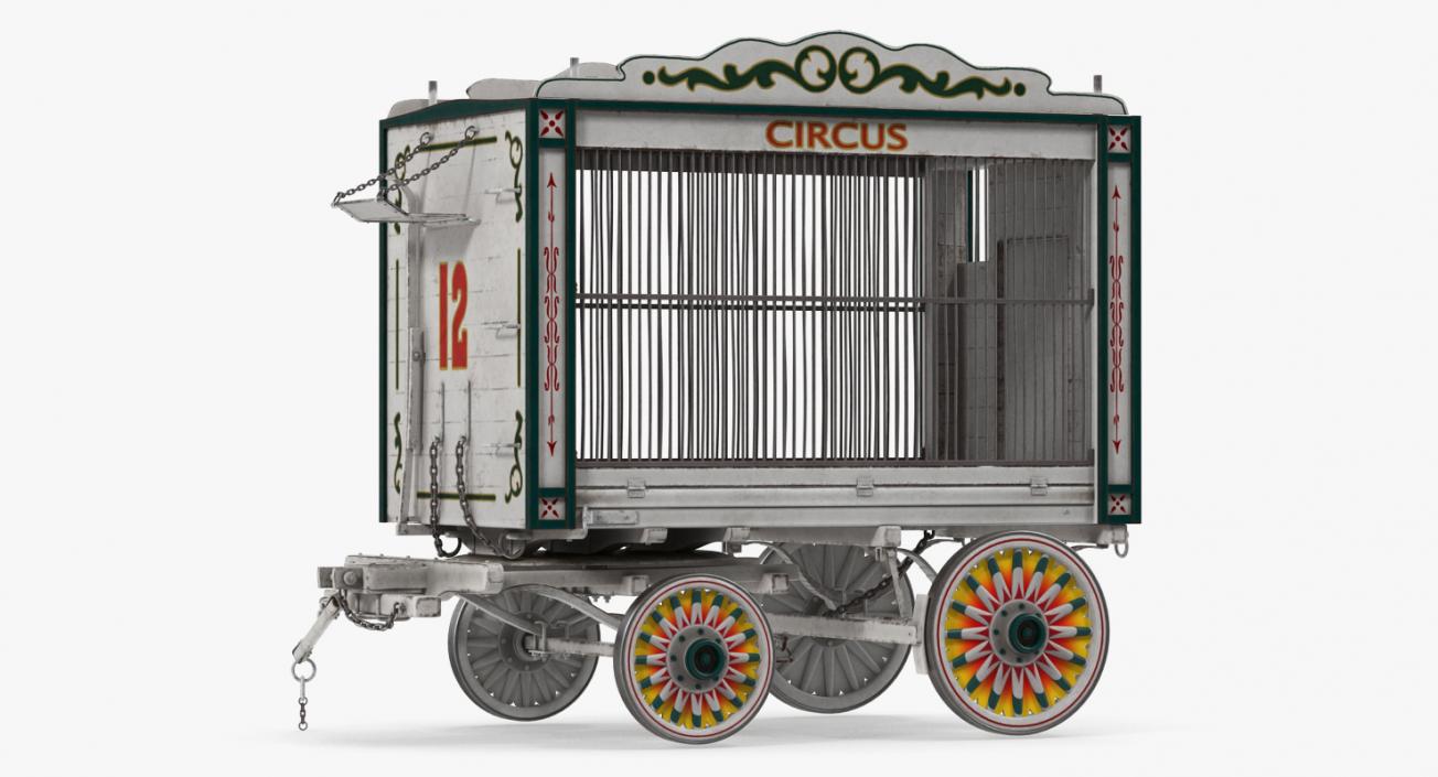 3D model Antique Circus Wagon