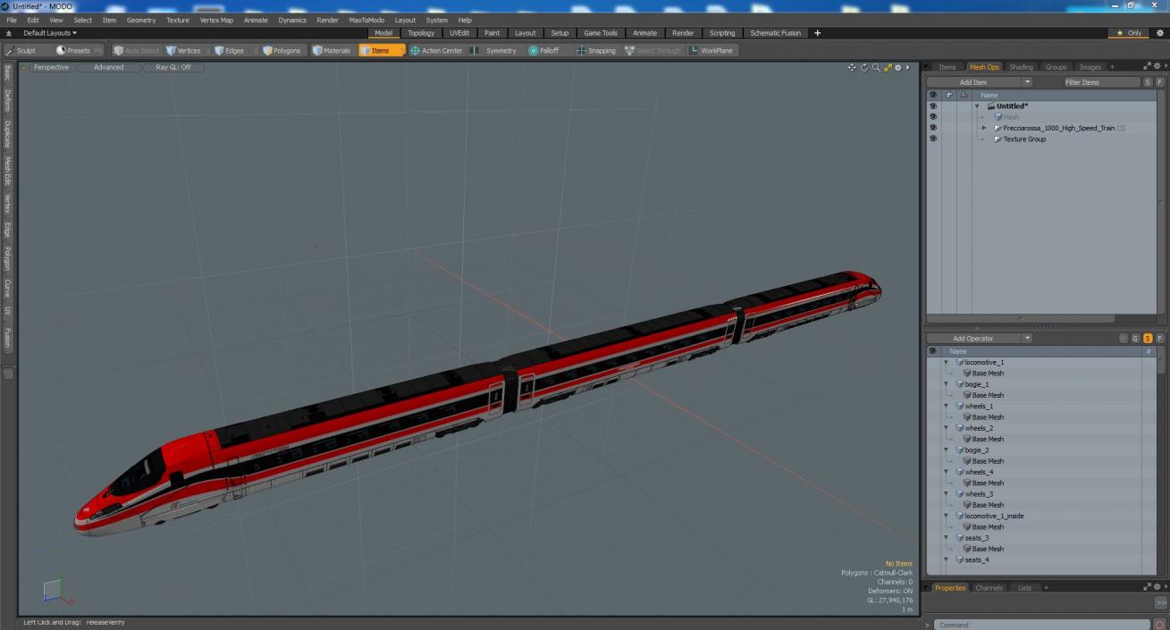 Frecciarossa 1000 High Speed Train 3D model