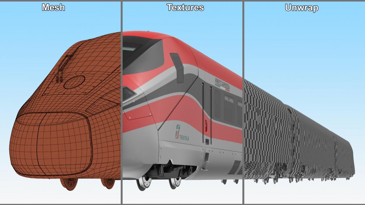 Frecciarossa 1000 High Speed Train 3D model