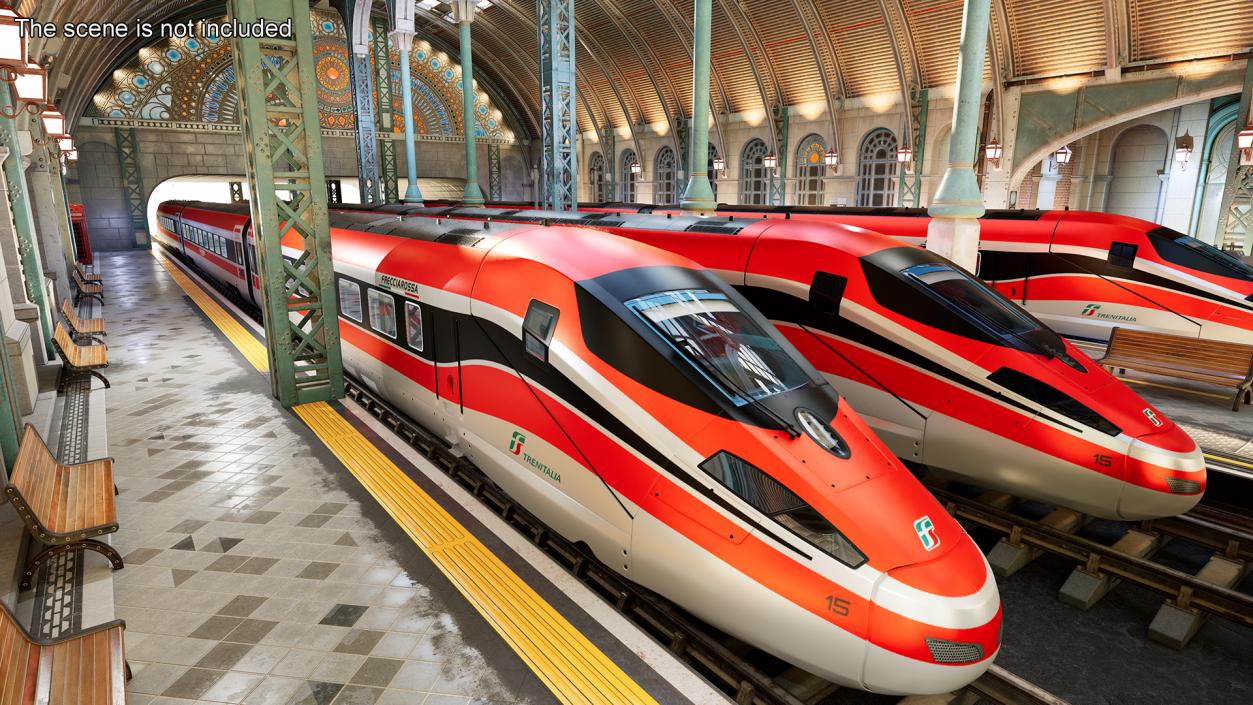 Frecciarossa 1000 High Speed Train 3D model