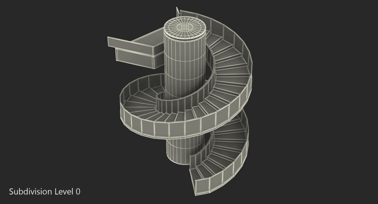 Modern Round Stairs 3D model