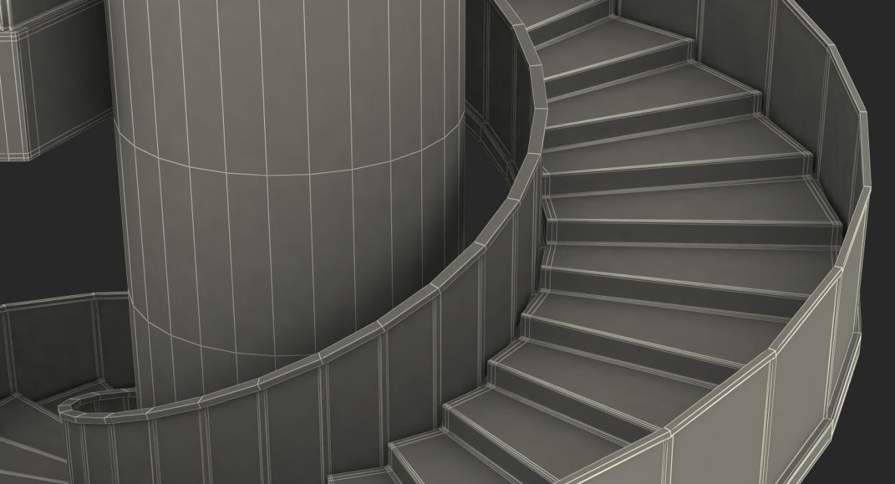 Modern Round Stairs 3D model