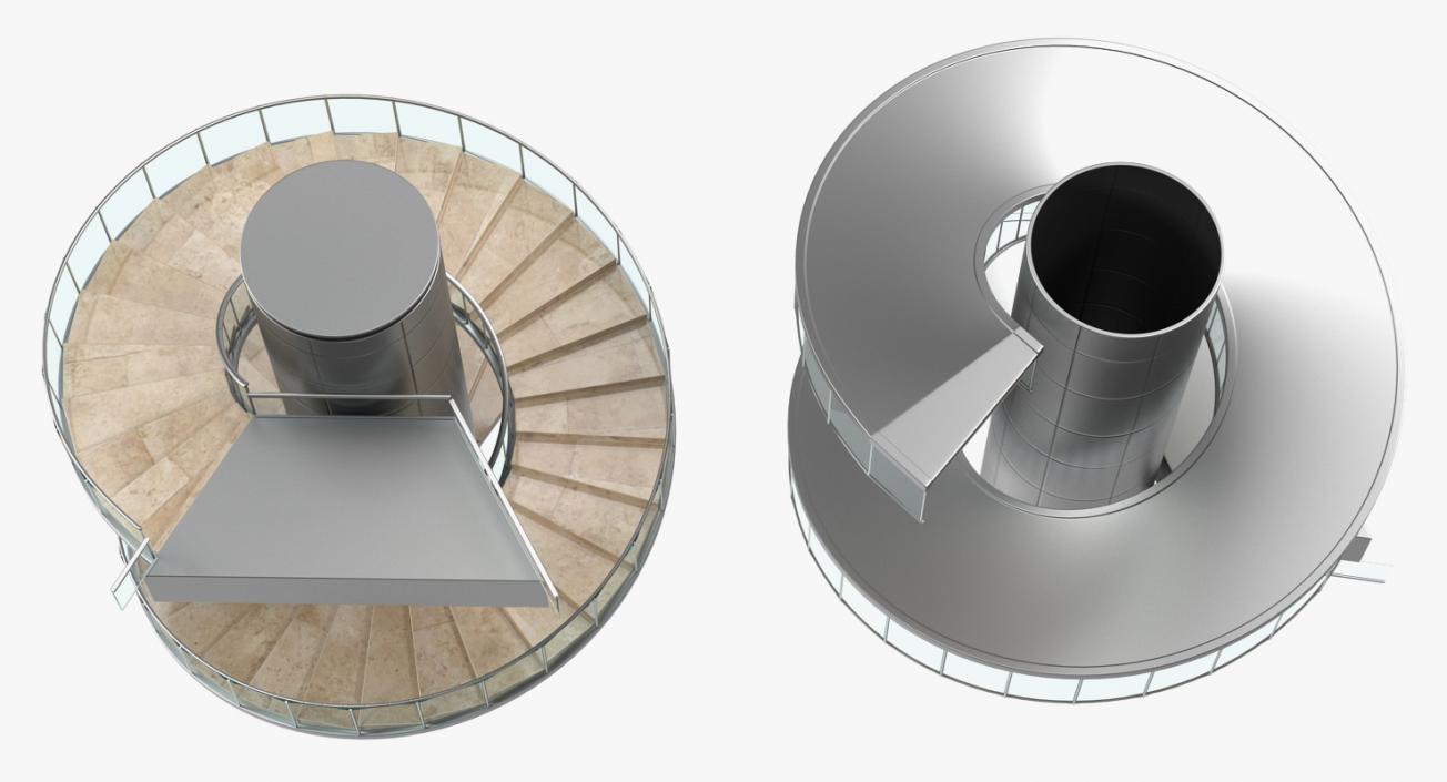 Modern Round Stairs 3D model