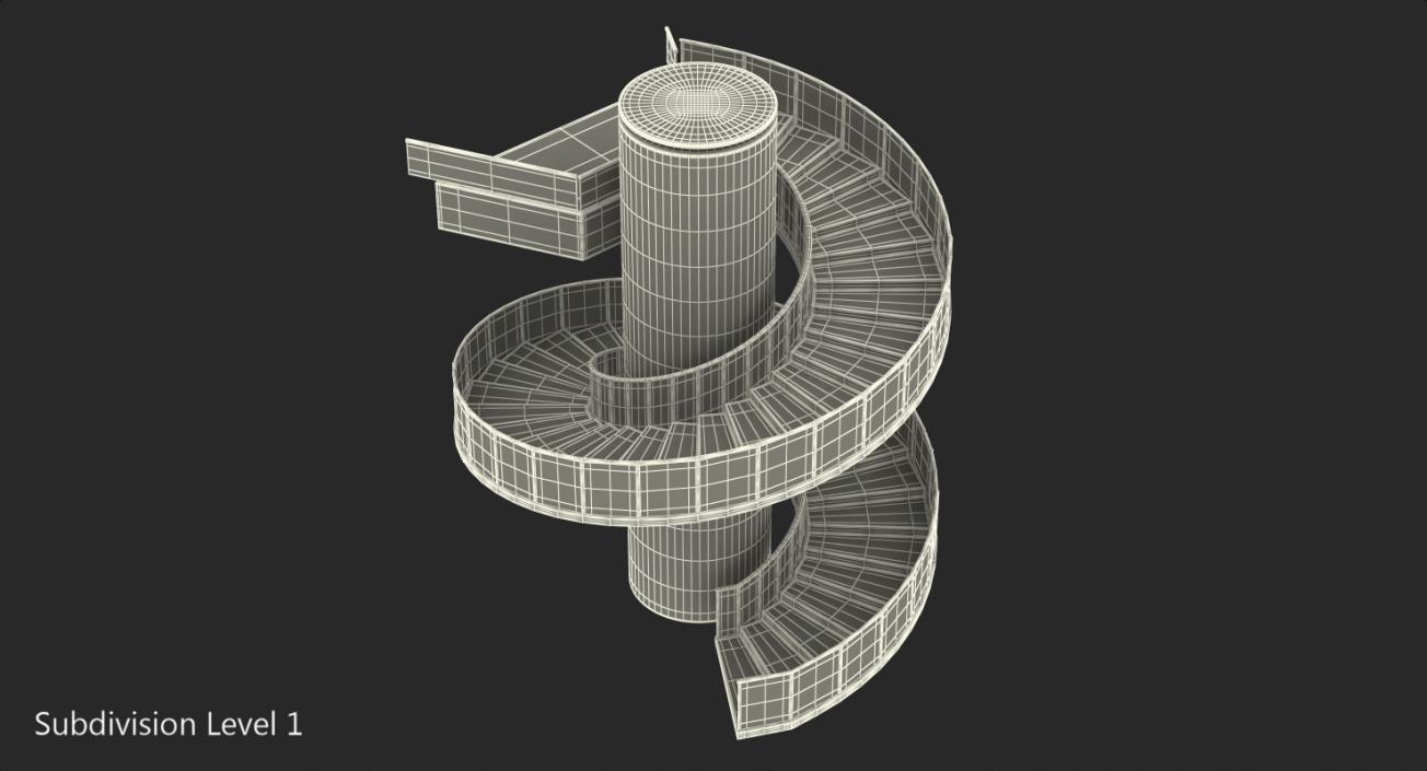 Modern Round Stairs 3D model