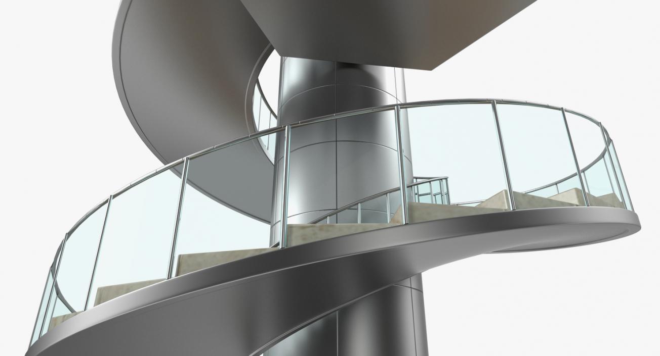 Modern Round Stairs 3D model