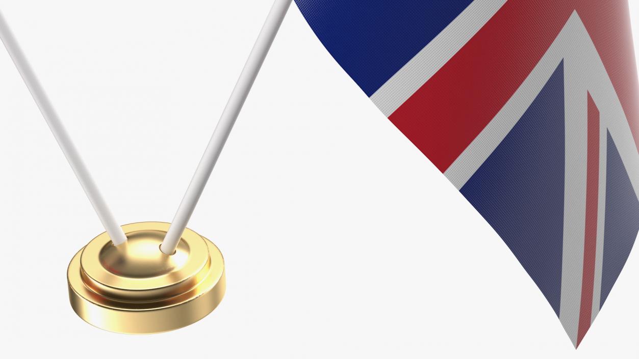 Table Flags United Kingdom and France 3D