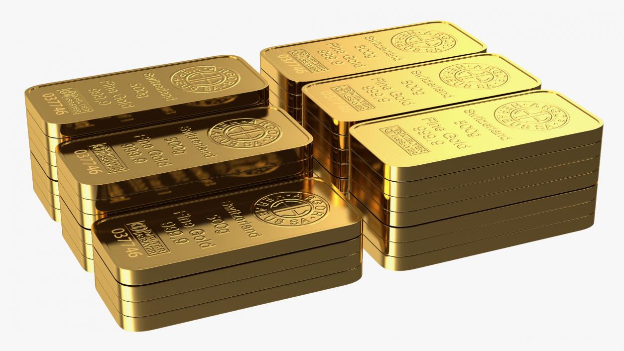 3D Drop Safe with Gold Bars and Cash model