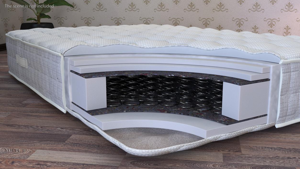 3D Orthopedic Mattress Internal Structure View model