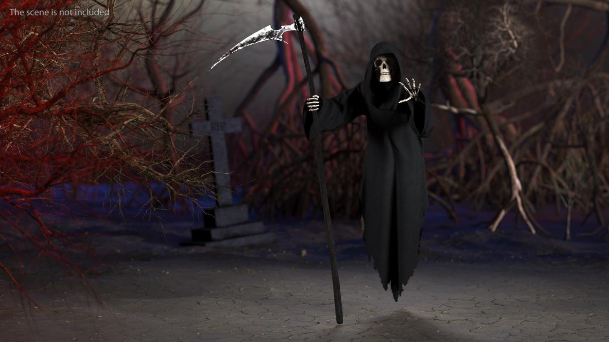 3D Grim Reaper Flying Pose model