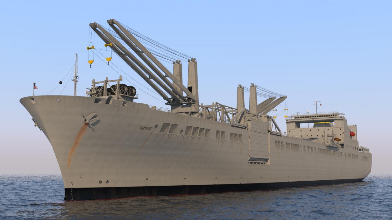 3D model USNS Bob Hope Rigged