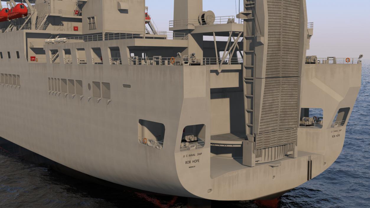 3D model USNS Bob Hope Rigged