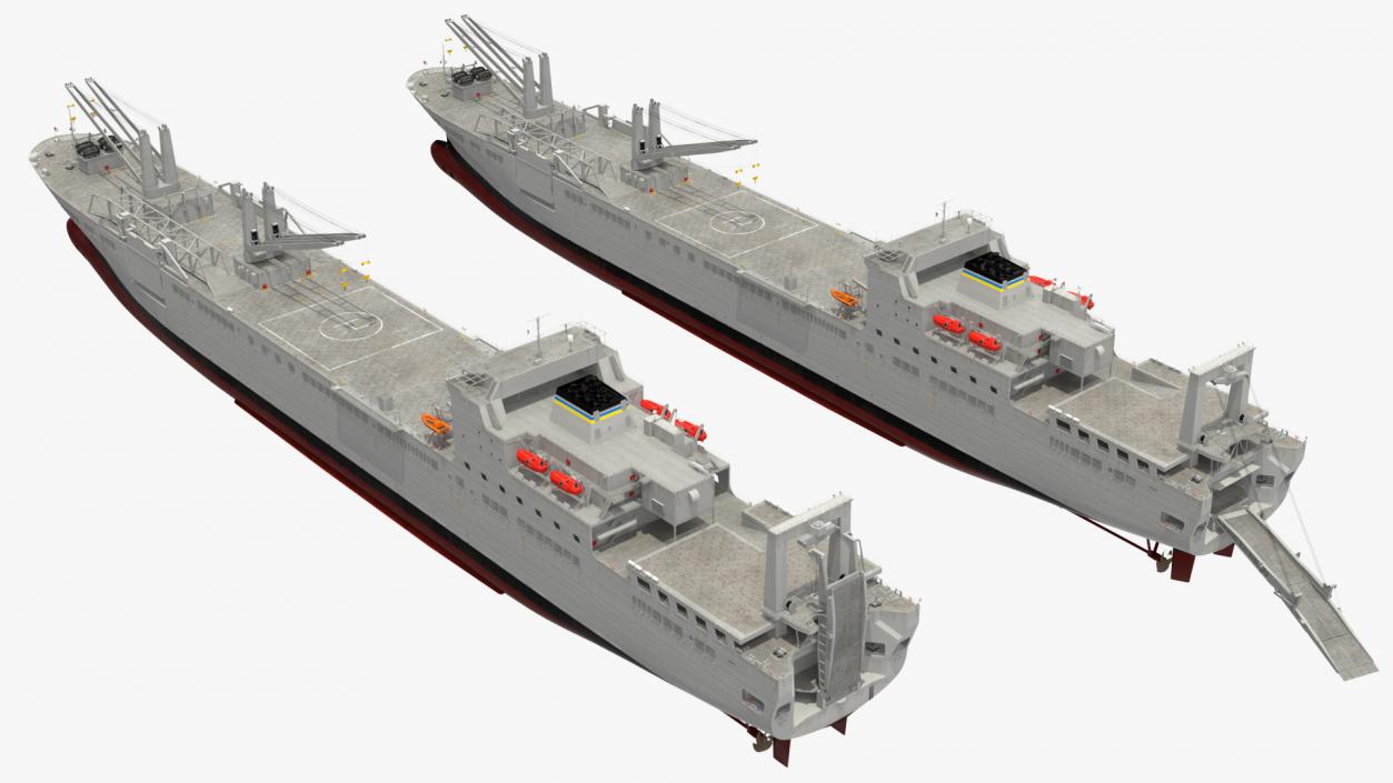 3D model USNS Bob Hope Rigged