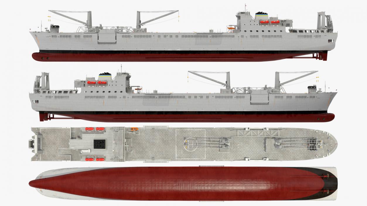 3D model USNS Bob Hope Rigged