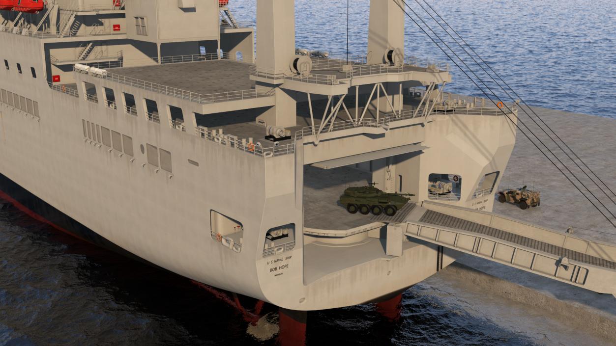 3D model USNS Bob Hope Rigged