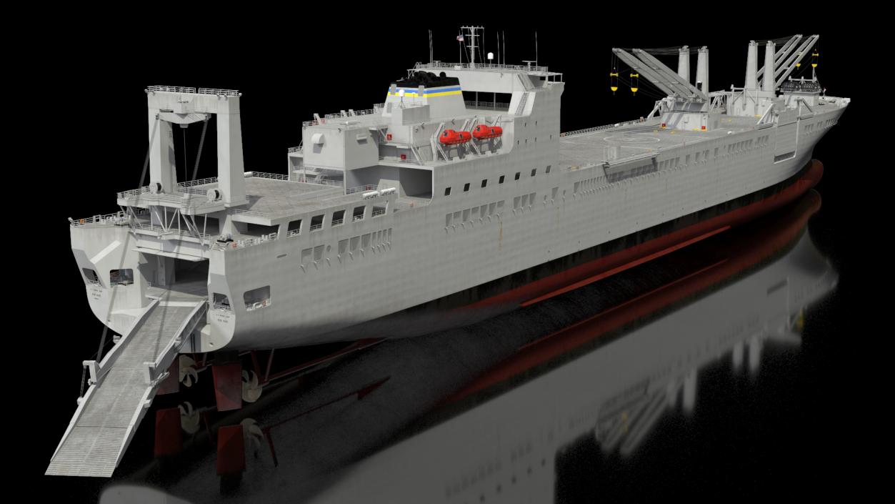 3D model USNS Bob Hope Rigged