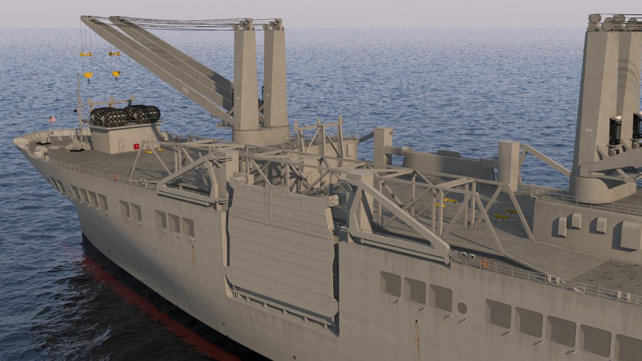 3D model USNS Bob Hope Rigged