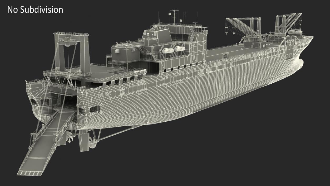 3D model USNS Bob Hope Rigged