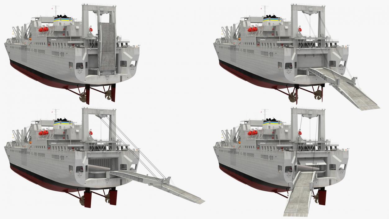 3D model USNS Bob Hope Rigged