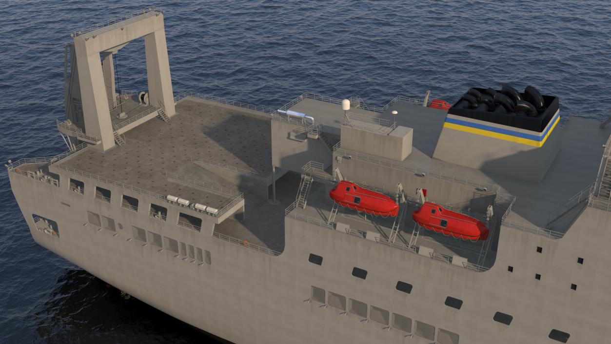 3D model USNS Bob Hope Rigged