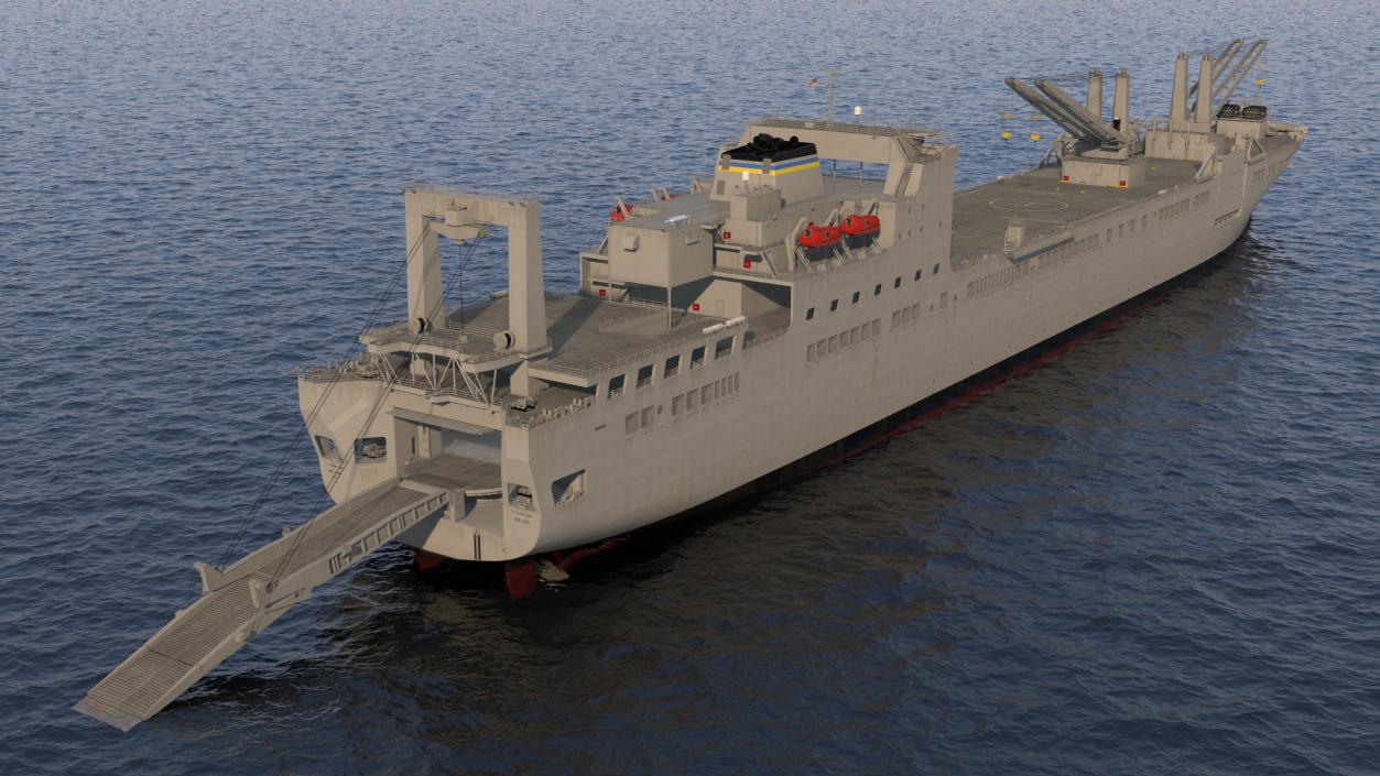 3D model USNS Bob Hope Rigged