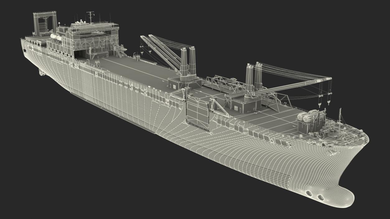 3D model USNS Bob Hope Rigged