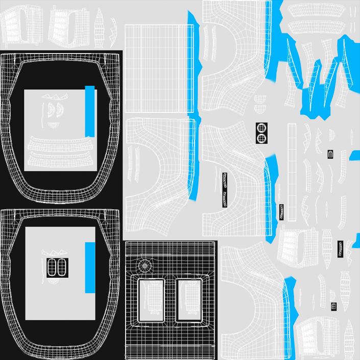 Electric Driverless Bus Exterior Only 3D