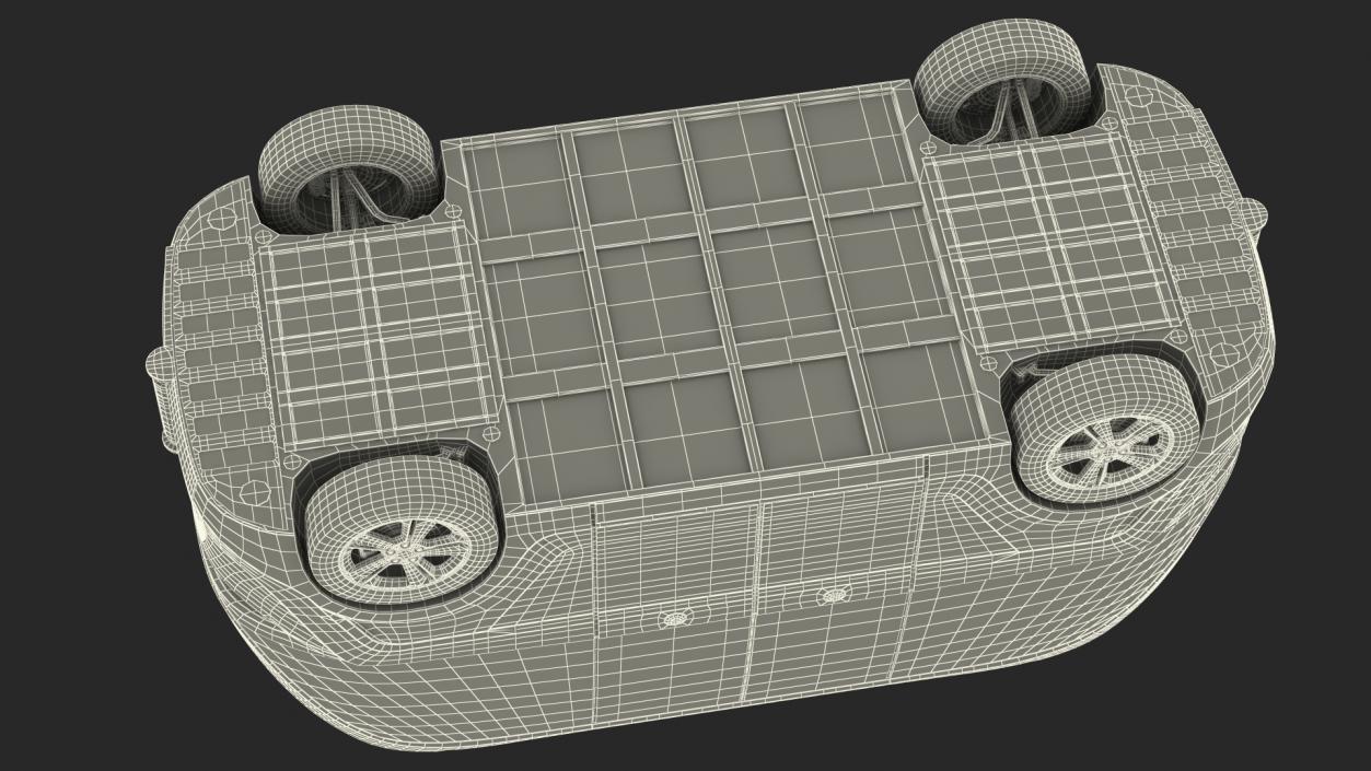 Electric Driverless Bus Exterior Only 3D