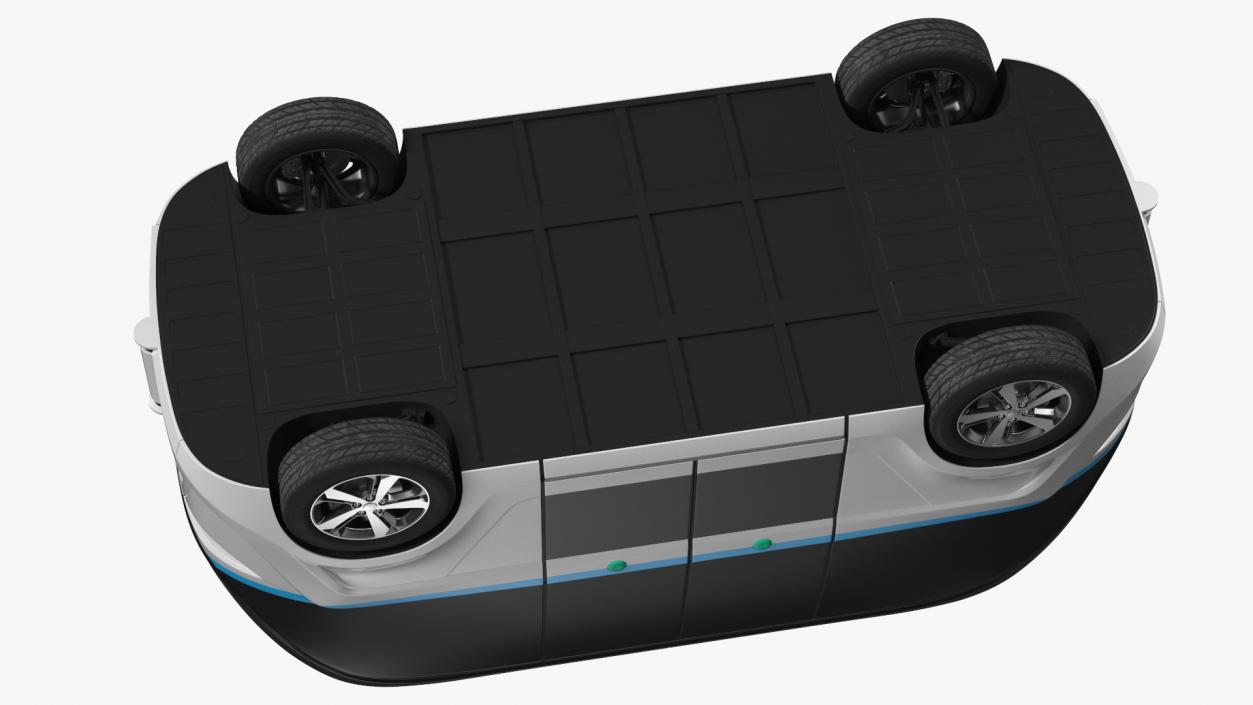 Electric Driverless Bus Exterior Only 3D