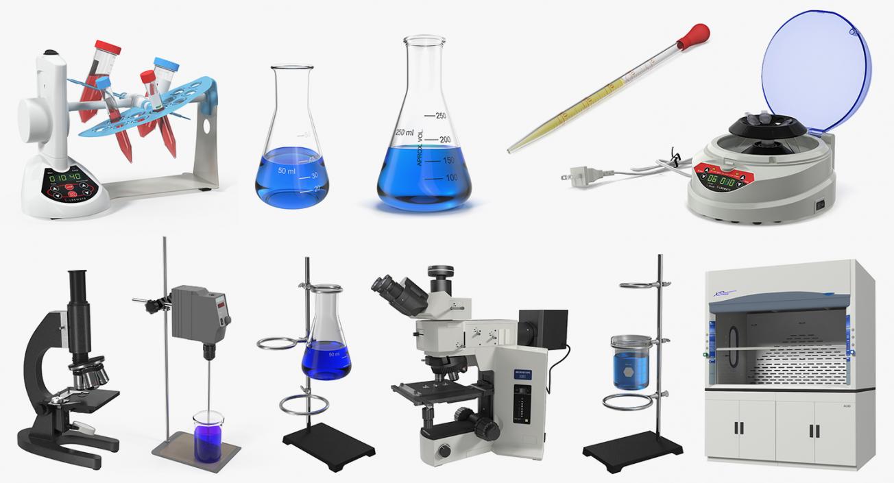 3D Lab Equipment Collection 3