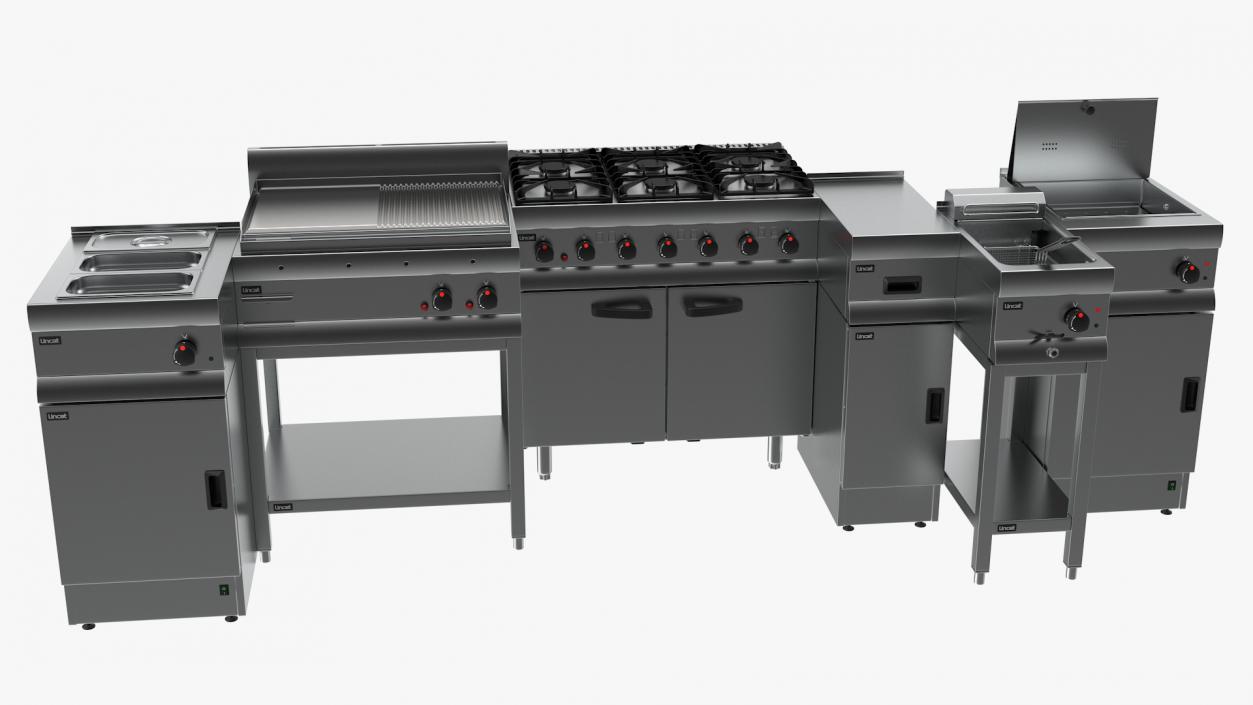 3D LINCAT Kitchen Equipment Set model