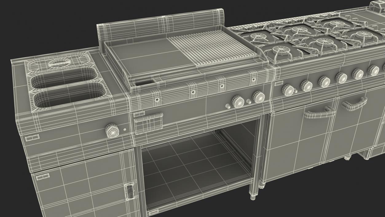 3D LINCAT Kitchen Equipment Set model