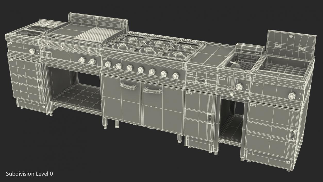 3D LINCAT Kitchen Equipment Set model