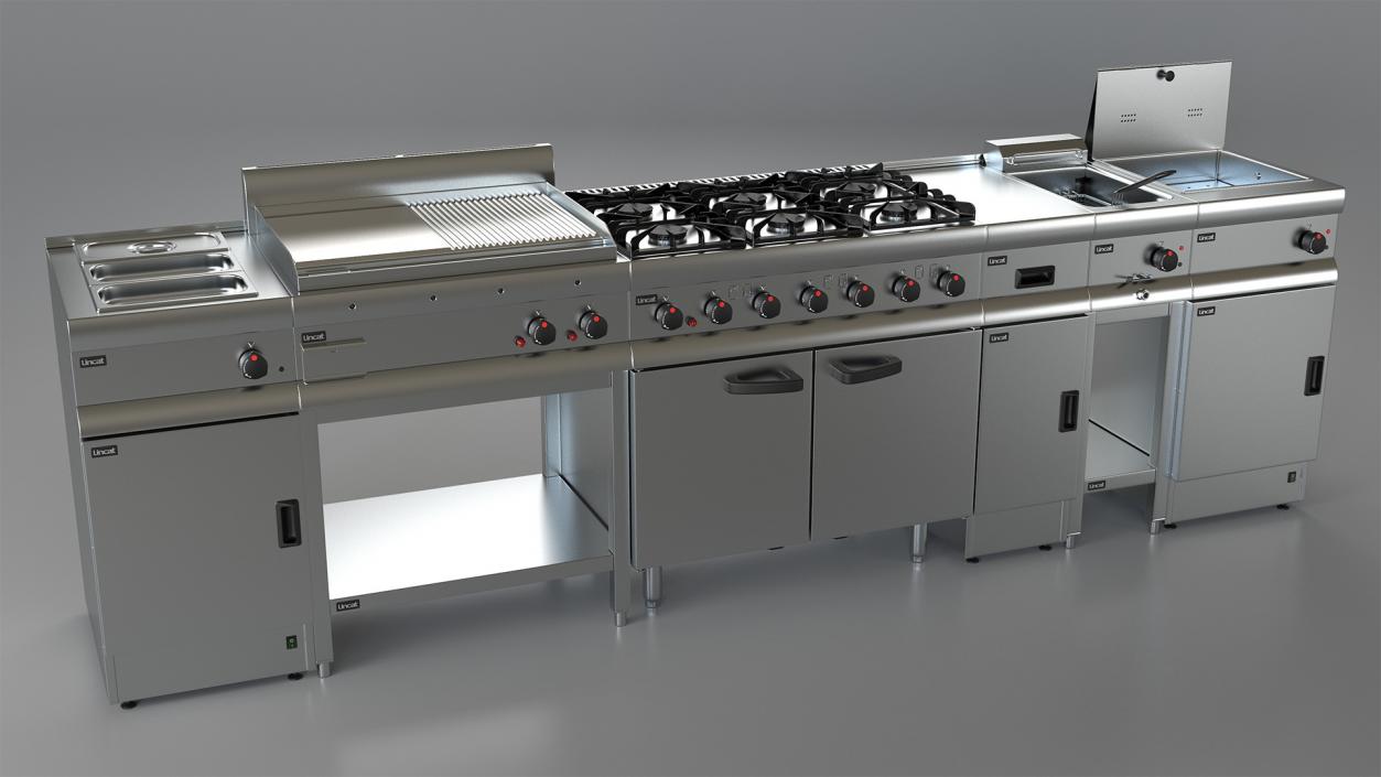 3D LINCAT Kitchen Equipment Set model