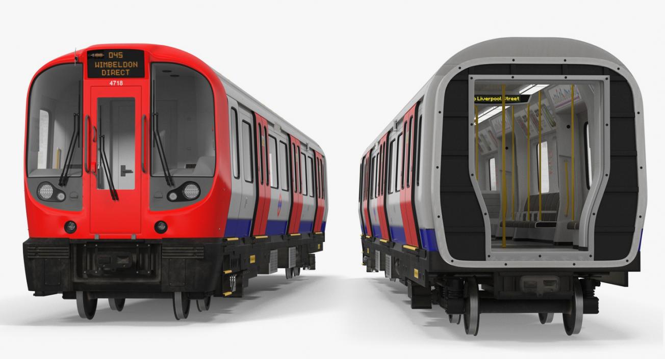 3D London Subway Train S8 Locomotive model