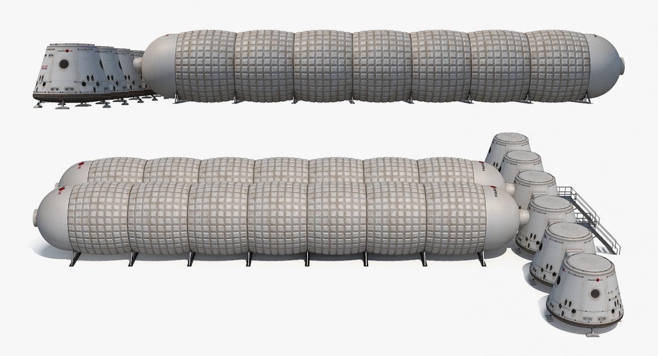 Space Colony Structures Collection 3D model