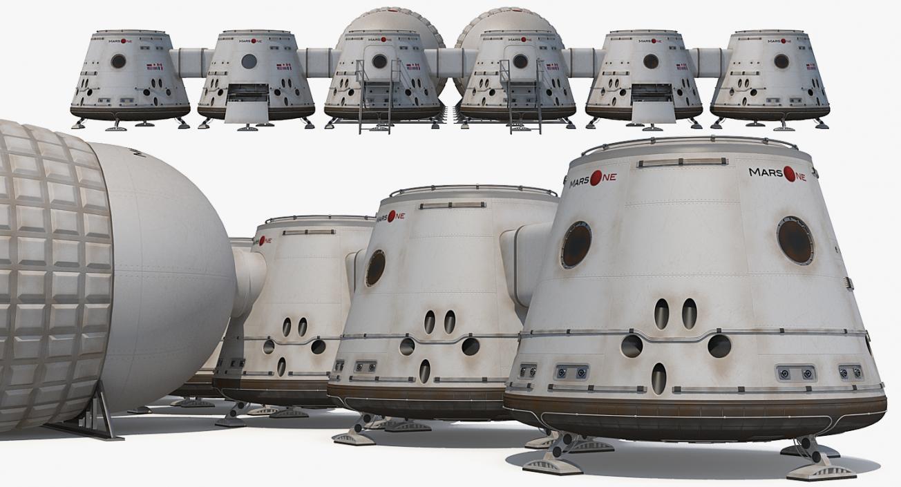 Space Colony Structures Collection 3D model