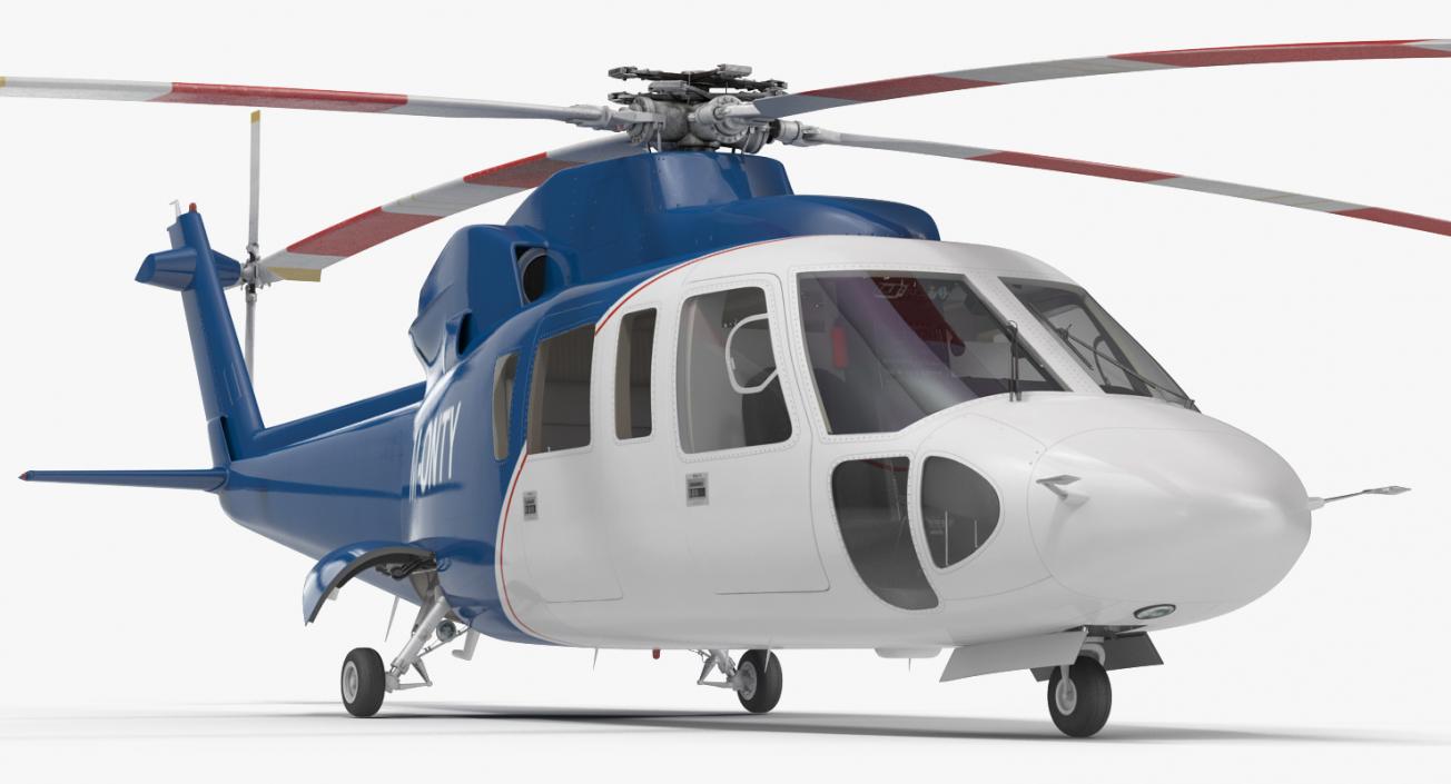 Rigged Private Helicopters Collection 5 3D model