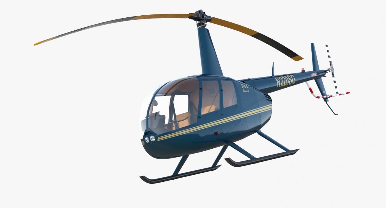 Rigged Private Helicopters Collection 5 3D model