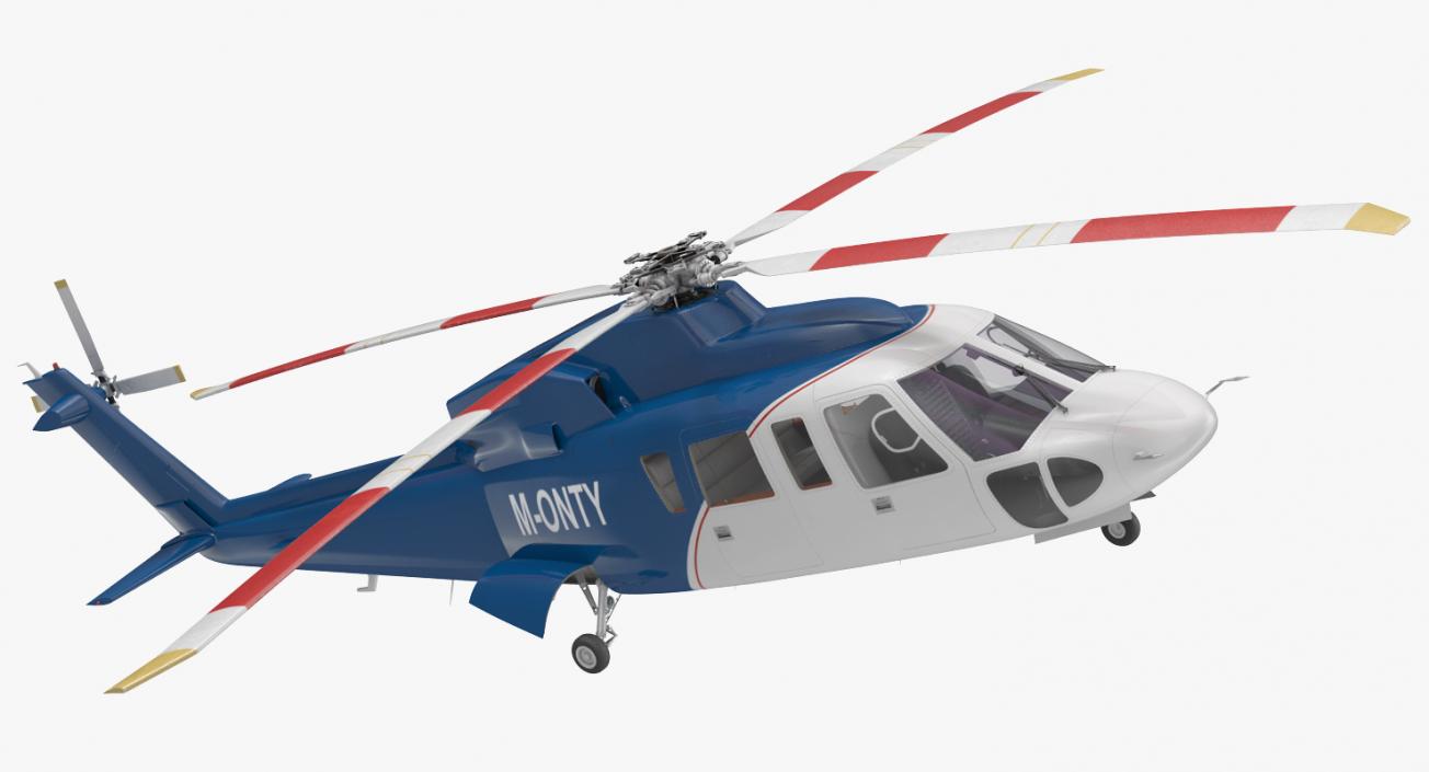 Rigged Private Helicopters Collection 5 3D model