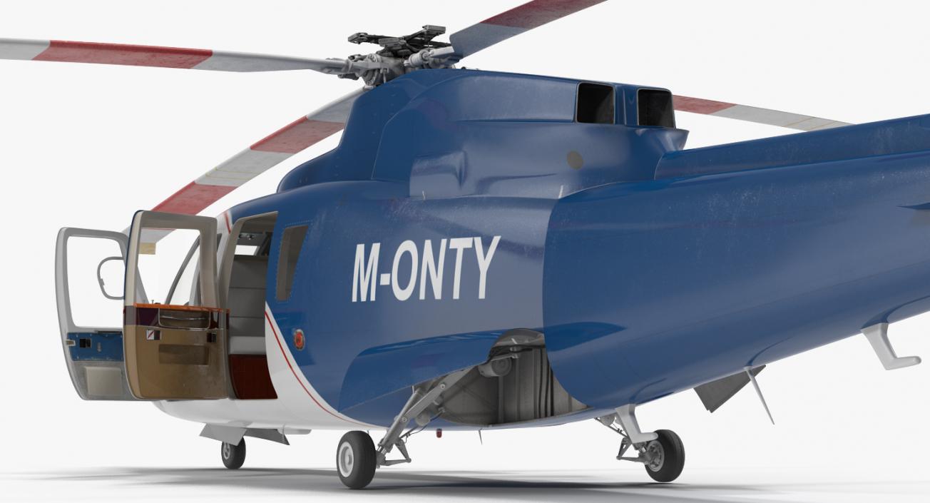 Rigged Private Helicopters Collection 5 3D model