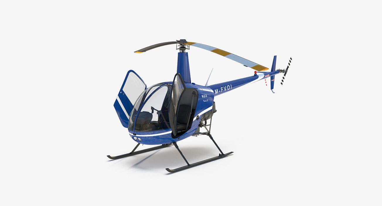 Rigged Private Helicopters Collection 5 3D model