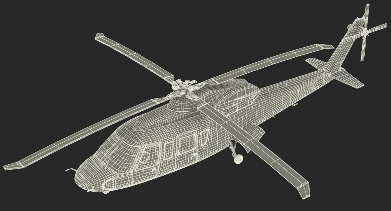 Rigged Private Helicopters Collection 5 3D model