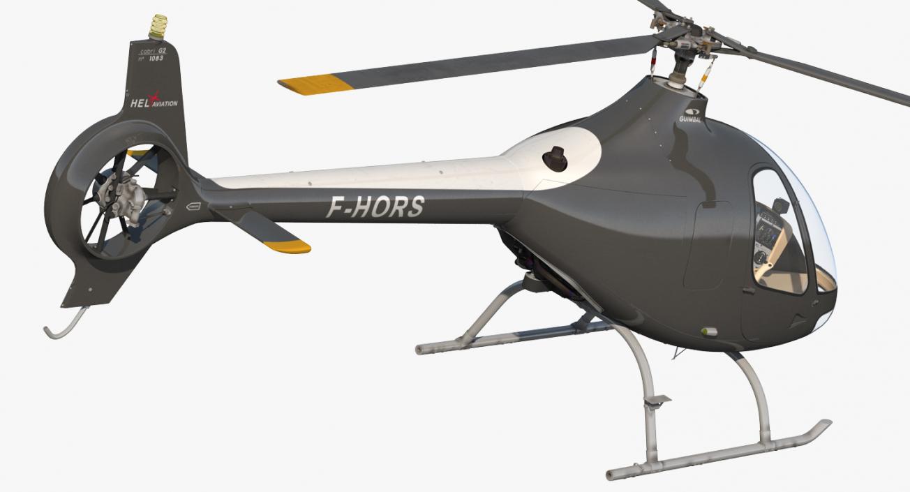 Rigged Private Helicopters Collection 5 3D model