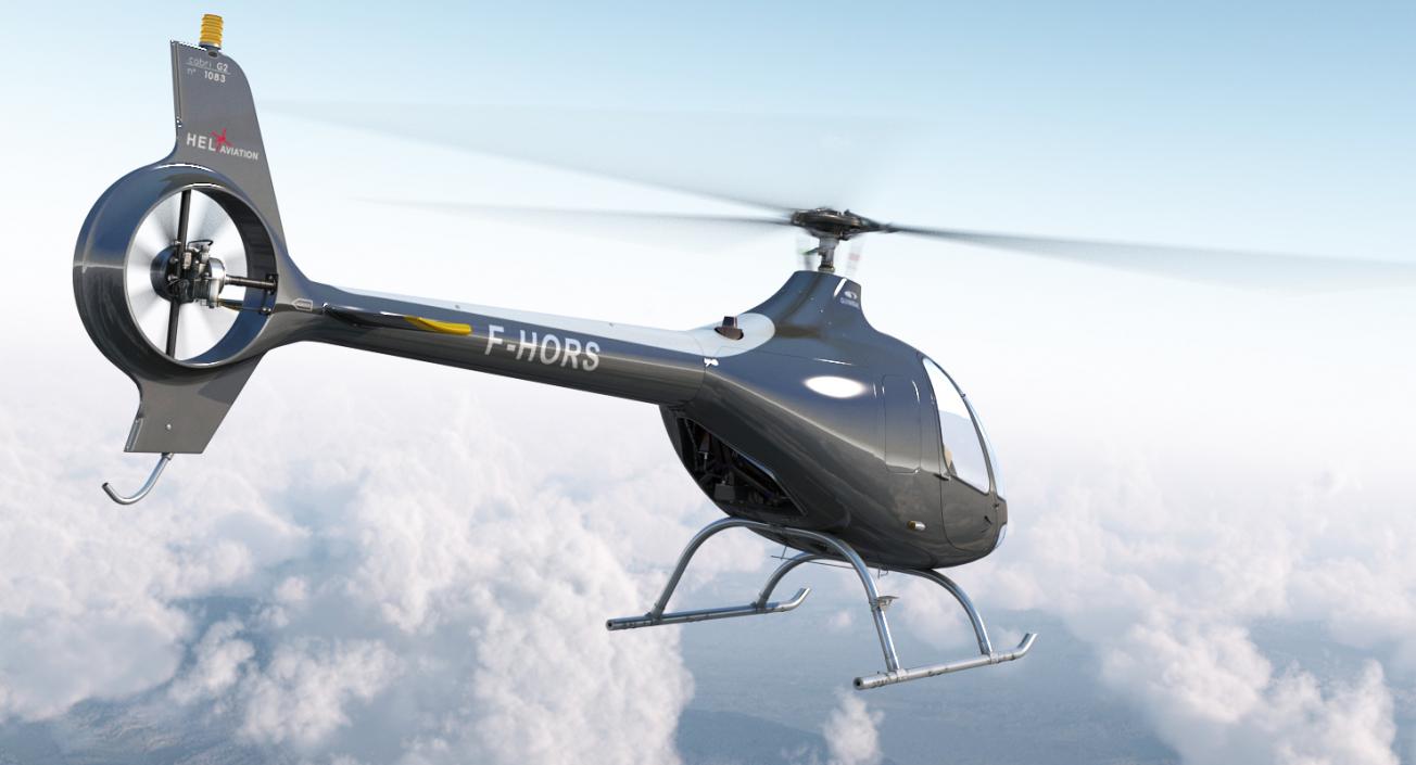 Rigged Private Helicopters Collection 5 3D model